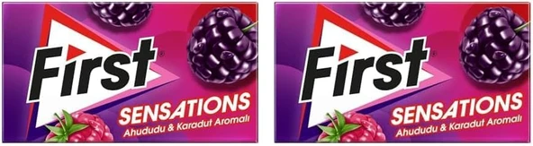 First Sensations Ahududu & Karadut Aromalı Sakız 27 Gr 2Li Paket ürün görseli 1