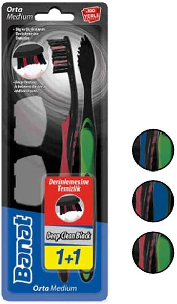 Banat Deep Clean Black 2'Li Fırçası ürün görseli 1