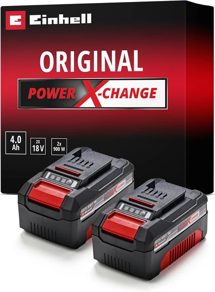 Pxc Twin Pack 2X18 V 4,0 Ah Power X-Change Akü (Li-Ion, V, 2 X 4.0 Ah, Tüm Power X-Change Cihazları Ile Uyumlu, Aktif Akü Yönetim Sistemi, Özel Şarj Döngüleri) - 4511489 ürün görseli 1