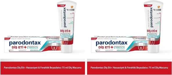 Parodontax Eti + Hassasiyet & Beyazlatıcı Macunu 75 Ml (2 Paketi) ürün görseli 1