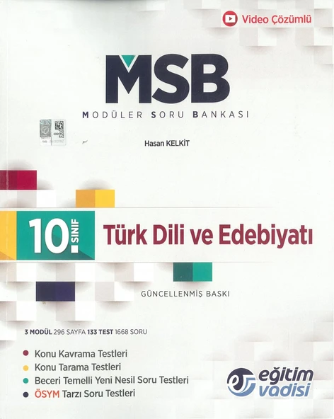 Eğitim Vadisi 10. Sınıf Türk Dili Edebiyatı Modüler Soru Bankası ürün görseli 1