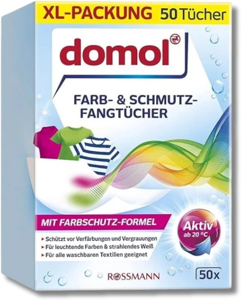 Domol Renk Ayırıcı Mendil Çamaşır Makinesi İçin 50'Li ürün görseli 1