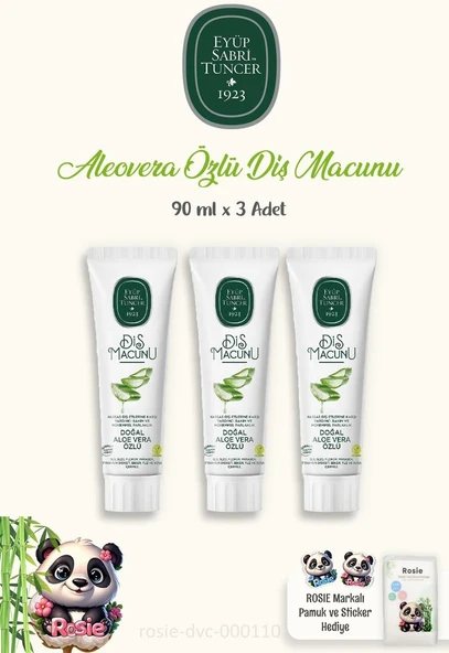 Macunu Aloe Vera Özlü 90 Ml 3 Adet 60'Lı Rosie Pamuk ürün görseli 1
