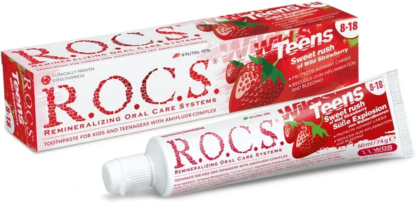 Rocs Teens 8-18 Çilekli Macunu ürün görseli 1