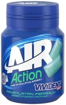 Vivident Air Action Nane Okaliptus Aromalı Şekersiz-Tatlandırıcılı Draje Sakız Kutu 67G ürün görseli 1