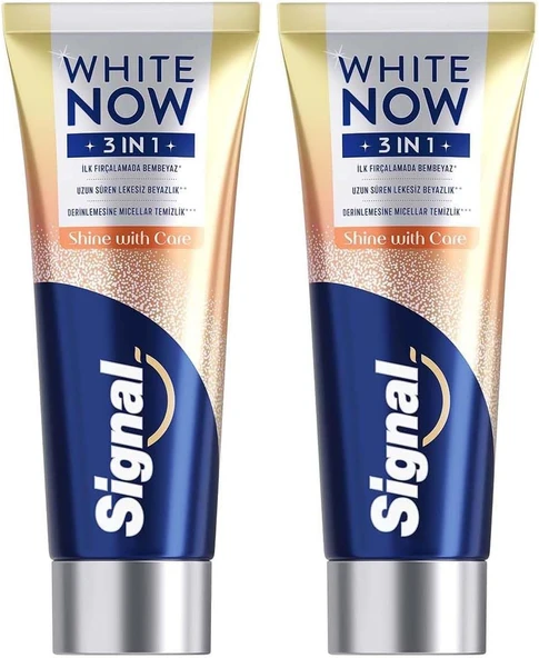 Signal White Now 3In1 Shine With Care Macunu (2 Paketi) ürün görseli 1
