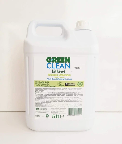 Green Clean Organik Portakal Yağlı Bitkisel 5 Lt Sıvı Bulaşık Deterjanı ürün görseli 1