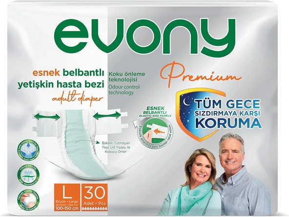 Evony Yetişkin Bezi Large 30 Adet ürün görseli 1