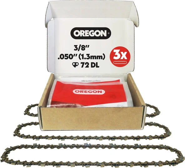 Oregon E72X3 Testere Zinciri, 3'Lü Paket, Gri ürün görseli 1