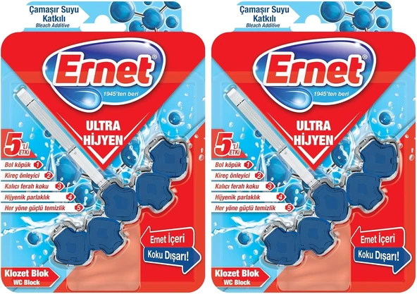 Ernet Klozet Hijyen Çamaşir Suyu Katkili 50 G 2Li Paket ürün görseli 1