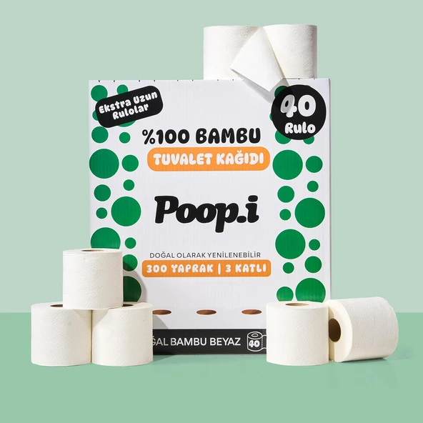 Bambu "Extra Uzun Rulo" 40 Tuvalet Kağıdı Naked Doğal Beyaz ürün görseli 1