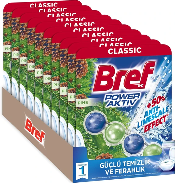 Bref Wc Power Aktiv Çam Kokulu Klozet Temizleme Topları 10'Lu, Çam 10 ürün görseli 1