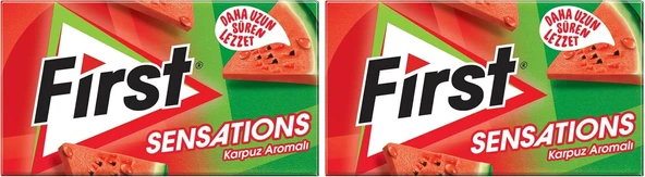 First Sensations Karpuz Aromalı Sakız 27 Gr 2Li Paket ürün görseli 1