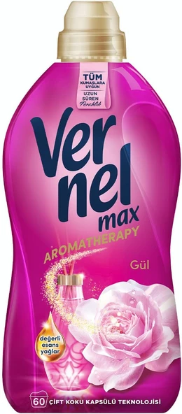 Vernel Taze Gül Kokulu 60 Yıkama Konsantre Çamaşır Yumuşatıcısı (1 X 1440 Ml) ürün görseli 1