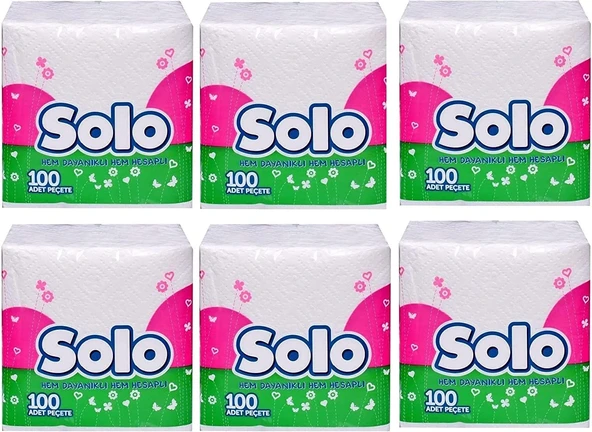 Solo Peçete 100 'Lü 30X30 Cm - 6 Paket ürün görseli 1
