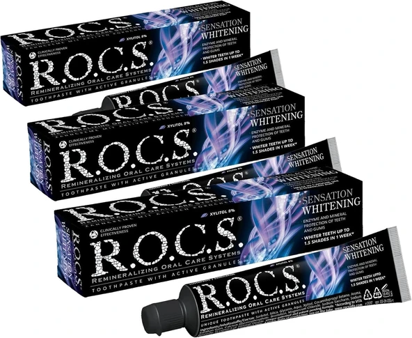 R.O.C.S. Sensation Whitening Beyazlatıcı Macunu (1 X 74 G) (3 Paketi) ürün görseli 1