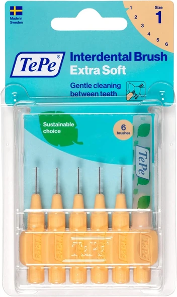 Tepe Blister X-Soft 0.45 Mm - Turuncu Arayüz Fırçası (1X 6 Adet) ürün görseli 1