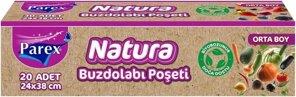 Parex Natura Buzdolabı Poşeti Orta Boy 20’Li ürün görseli 1