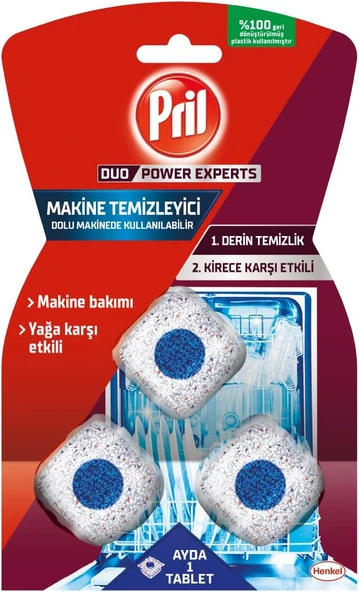 Pril 5'I 1 Arada Makine Temizleyici Tablet, 1 X 3 Adet ürün görseli 1