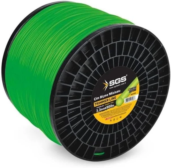 Sgs4308 Tırpan Misinası 3.3Mm 900Mt Yuvarlak Yeşil ürün görseli 1