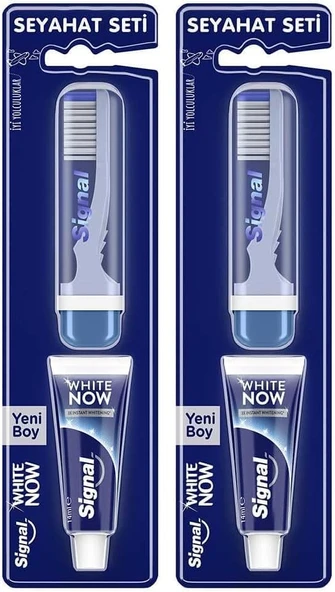 Signal White Now Macunu 14 Ml + Fırçası Seyahat Seti 2Li Paket ürün görseli 1