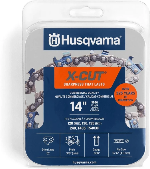 Husqvarna 585422152 S93G Elektrikli Testere Zinciri, Turuncu/Gri ürün görseli 1