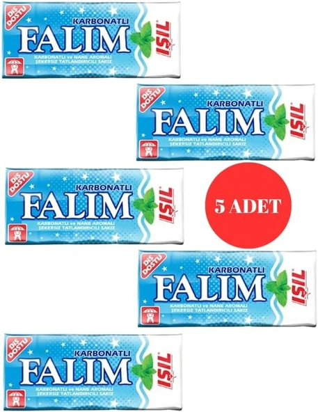 Falım Işıl Karbonat Nane Aromalı Şekersiz Sakız (5 Adet) ürün görseli 1