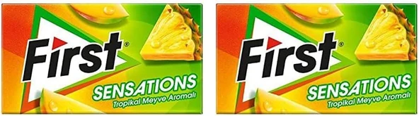 First Sensations Tropikal Meyve Aromalı Sakız 27 Gr 2Li Paket ürün görseli 1