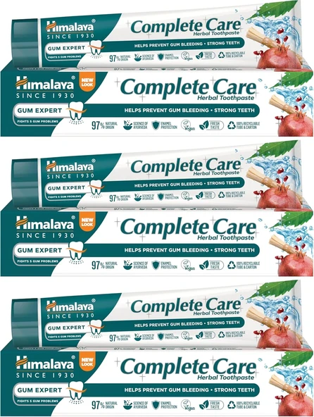 Himalaya Since 1930 Komple Bakım Bitkisel Macunu, Florürlü, Parabensiz, Vejeteryan, Güçlü Dişler, 75 Ml (3 Paketi) ürün görseli 1