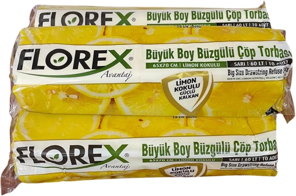 Bybars Büzgülü Limon Kokulu Büyük Boy Poşeti 65X70 5 Rulo ürün görseli 1