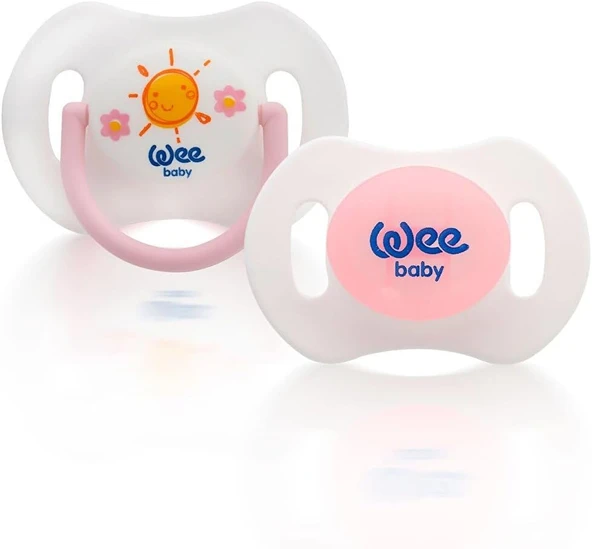 Wee Baby 2'Li Gece Gündüz Emzik No:1 (Saklama Kabı Hediyeli) - Pembe ürün görseli 1
