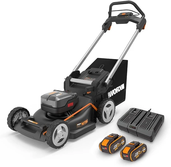 Worx Wg748E 40Volt 4.0Ah. Li-Ion 46Cm Profesyonel Kömürsüz Şarjlı Çim Biçme ürün görseli 1