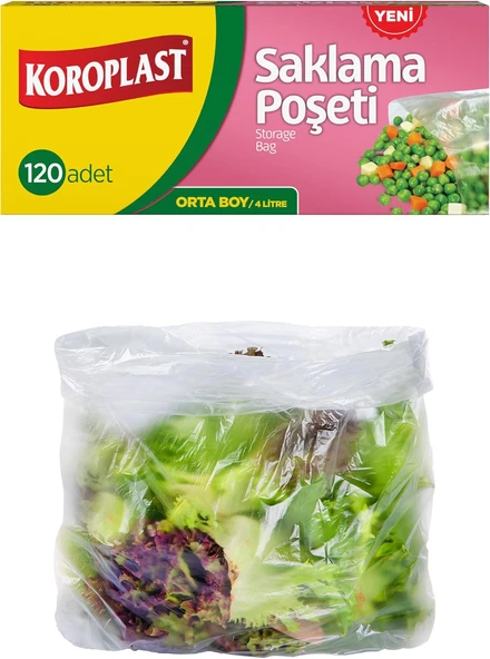 Saklama Poşeti 120'Li 24X38 Cm, Sızdırmaz & Dayanıklı, Hava Geçirmez, Geri Dönüştürülebilir Saklama Torbası, Mutfak, Dondurucu, Buzdolabı, Sos Sıvı Yiyecekler, Seyahat, Piknik, Okul, Ofis ürün görseli 1