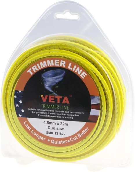 Veta 131872 Tırpan Misina 4.5Mm 22M Sarı Tırtıklı ürün görseli 1