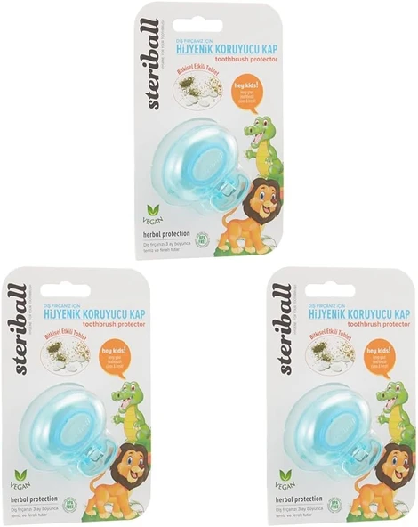 The Humble Co. Steriball Fırçası Için Vegan Hijyenik Koruyucu Kap (3 Paketi) ürün görseli 1