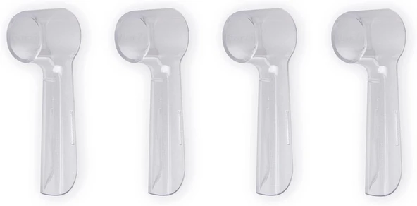 Ibrush 4 Adet Koruyucu Kapak Şarjlı Pilli Fırçaları Ile Uyumlu 4 Adet Koruyucu Kapak (Şeffaf, 4) ürün görseli 1