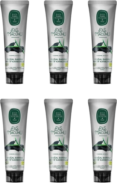 Doğal Bambu Aktif Karbonlu Macunu 6 Adet 90Ml ürün görseli 1