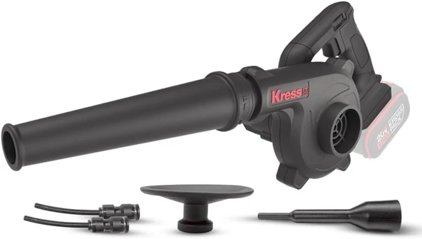 Kress Kuf30.9 20Volt Profesyonel Devir Ayarlı Üfleyici + 5 Parça Aksesuar (Akü Dahil Değildir) ürün görseli 1