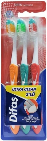 Difaş Clean 3'Lü Fırçası ürün görseli 1