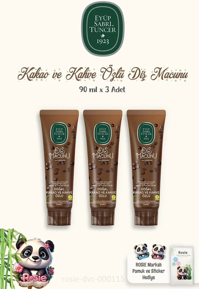 3'Lü Macunu Kakao Kahve Özlü 90 Ml Rosie Pamuk 60'Lı ürün görseli 1