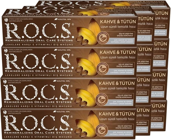 R.O.C.S. Kahve, Karşıtı Macunu, 12'Li Paket ürün görseli 1