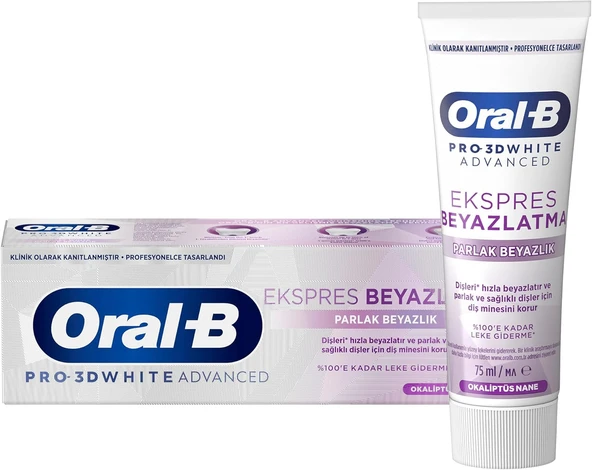3D White Advanced Ekspres Beyazlık Parlak Beyazlık Macunu 75 Ml ürün görseli 1