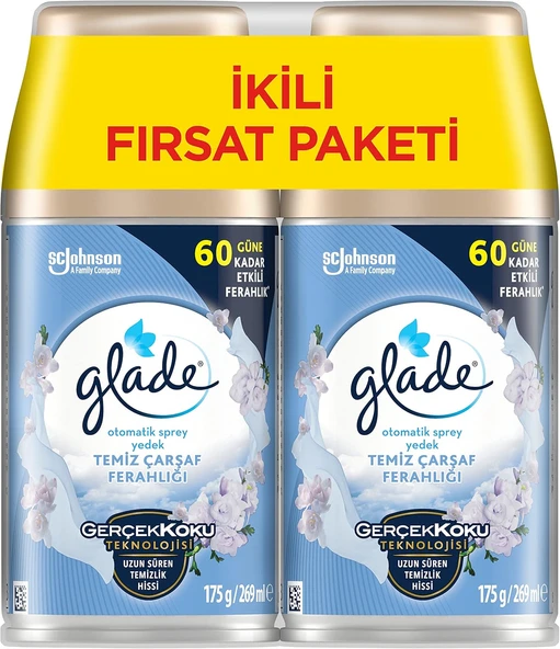Glade Otomatik Sprey Yedek 2'Li Temiz Çarşaf Ferahlığı (2X269 Ml) ürün görseli 1