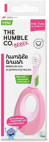 The Humble Co. - Humble Brush Baby Bebekler Için Alıştırma Fırçası - Pembe ürün görseli 1