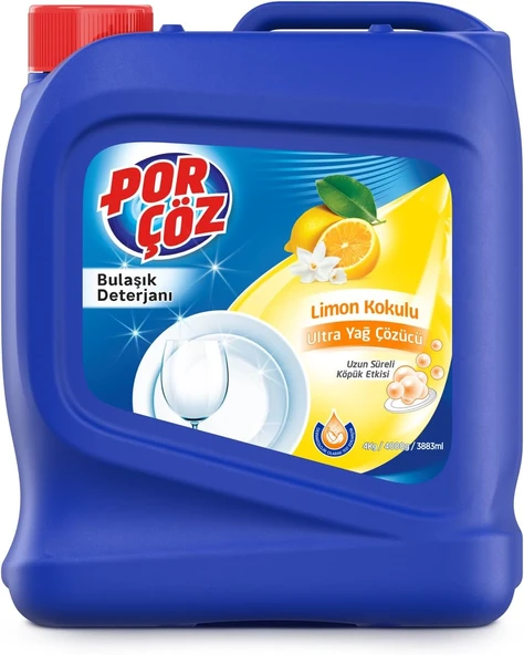 Porçöz Bulaşık Elde Yıkama Deterjanı Limon Kokulu 4Kg ürün görseli 1