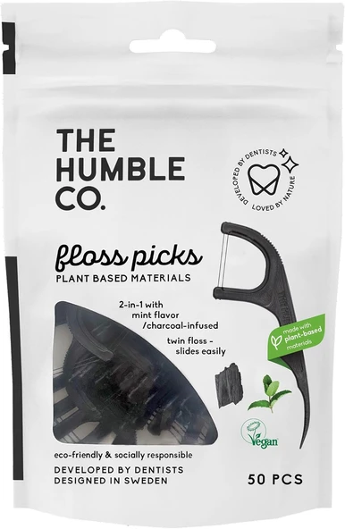 The Humble Co. Kömür Naneli Kürdanlı İpi 50 Adet 1 Paket ürün görseli 1