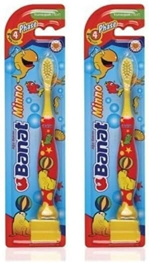Banat Minno Kum Saatli Çocuk Fırçası (2 Paketi) ürün görseli 1
