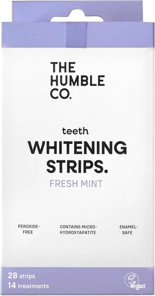 The Humble Co. Beyazlatma Bandı Nane Teeth Whitening Strips - Fresh Mint (28 Strips) Peroksit Içermez –Dişlere Etlerine Karşı Nazik, Hidroksiapatit Ile Güçlendirilmiş ürün görseli 1