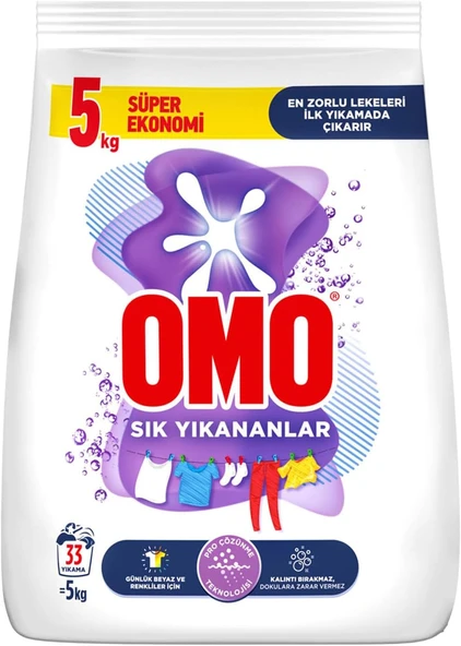 Sık Yıkananlar Beyazlar Renkliler Toz Deterjanı 5 Kg ürün görseli 1