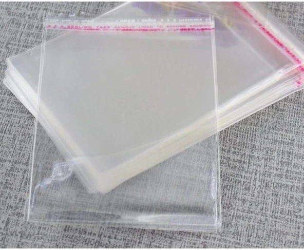 Şeffaf Bantlı Jelatin - Yapışkanlı Poşet - 1000 Adet Opp 10 Cm X 15 Cm. ürün görseli 1